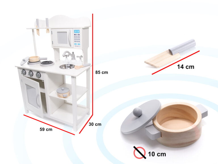 Kx6490 Kuchnia Drewniana Mdf Z Akcesoriami 85cm Led 3