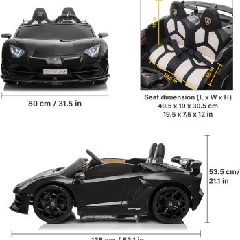 Lamborghini Aventador Drifter 24v Midnight Black Licencirani Auto Na Akumulator 11
