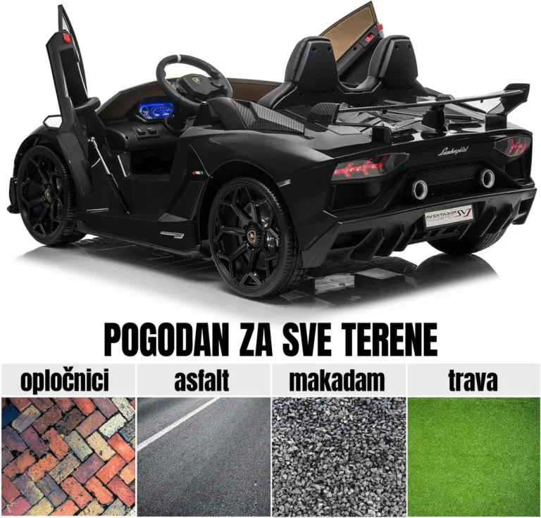Lamborghini Aventador Drifter 24v Midnight Black Licencirani Auto Na Akumulator 12