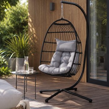 Viseća Fotelja Cocoon Udobno Crna 5