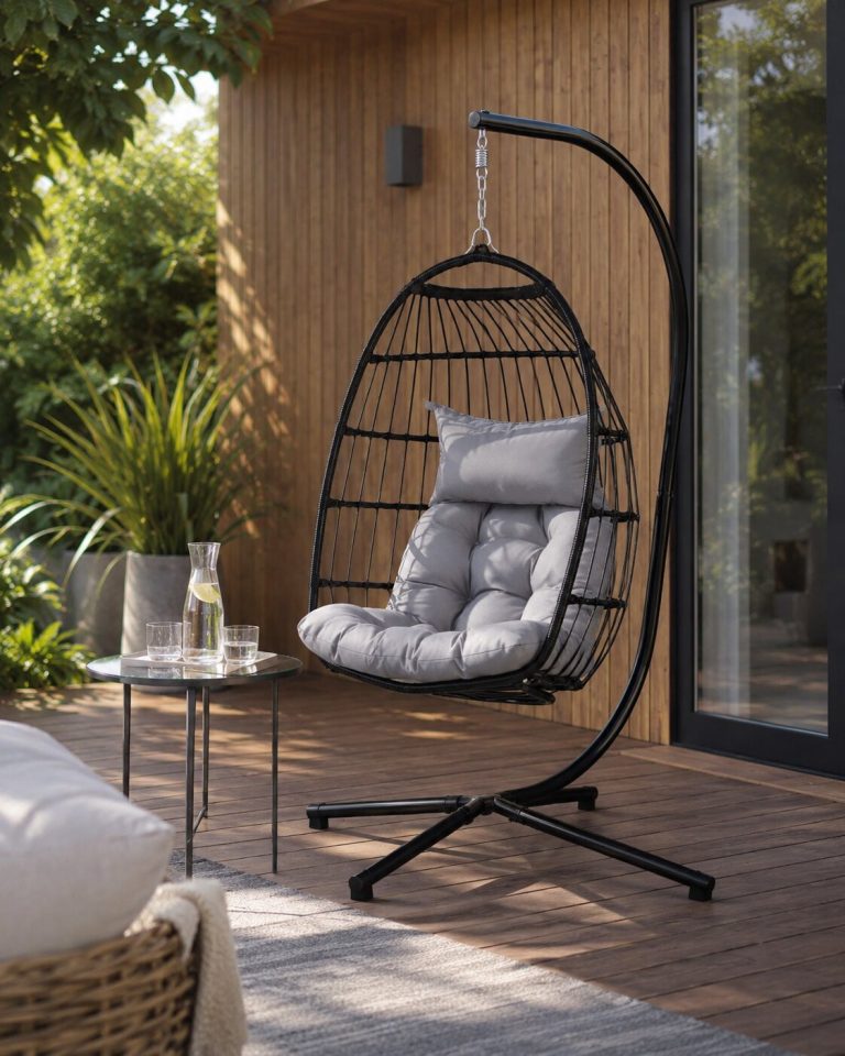 Viseća Fotelja Cocoon Udobno Crna 5
