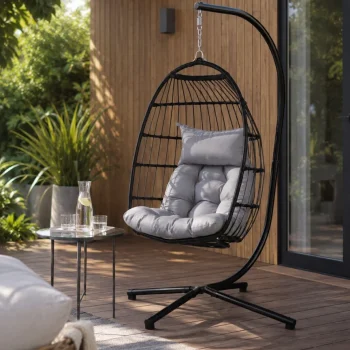 Viseća Fotelja Cocoon Udobno Crna 5