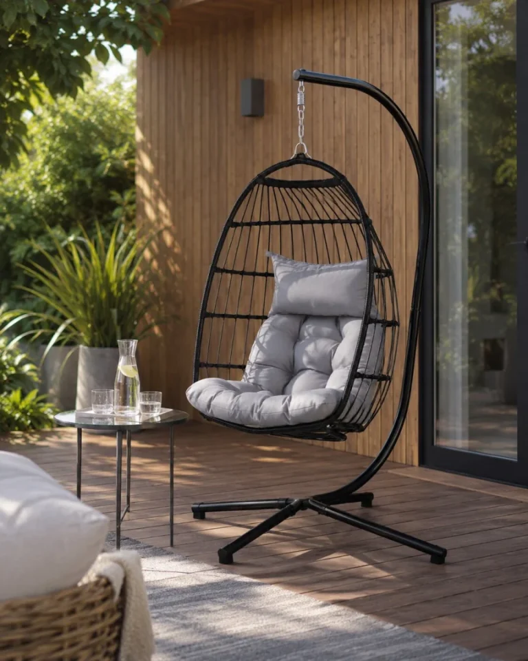 Viseća Fotelja Cocoon Udobno Crna 5