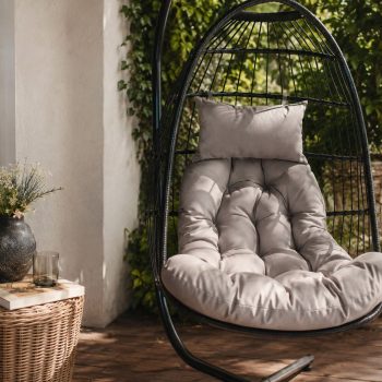 Viseća Fotelja Cocoon Udobno Crna 6