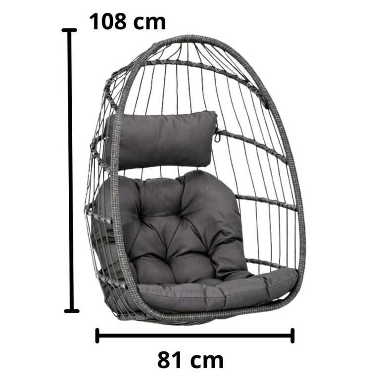 Viseća Fotelja Cocoon Udobno Siva 4
