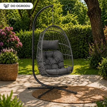 Viseća Fotelja Cocoon Udobno Siva 7