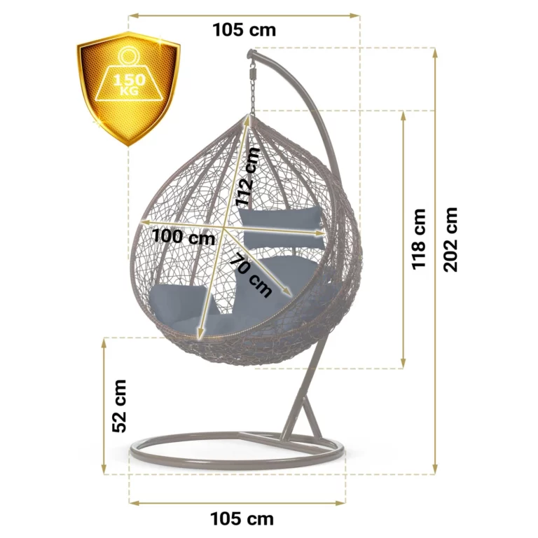 Viseca Fotelja Cocoon Udobno Smeda 7 1.webp