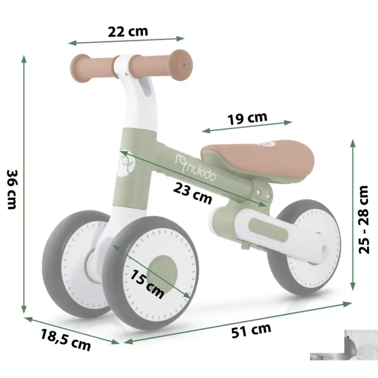 Dječja Bicikl Guralica Nukido Green 3