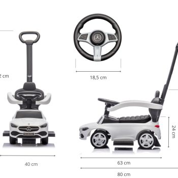 Dječja Guralica Mercedes C63 3u1 Bijela 9