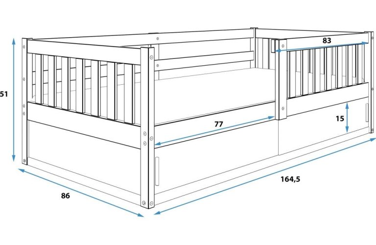 Dječji Krevet Smart 160x80cm White 1
