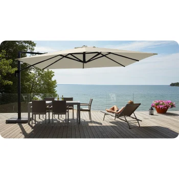 Vrtni Suncobran 420cm Plonos Beige 6