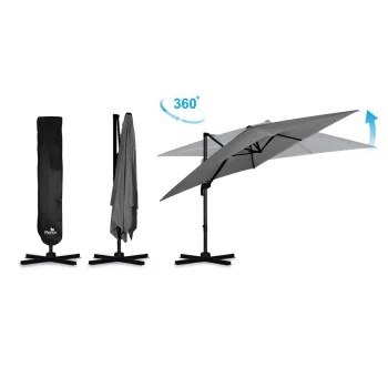 Vrtni Suncobran 420cm Plonos Grey 8