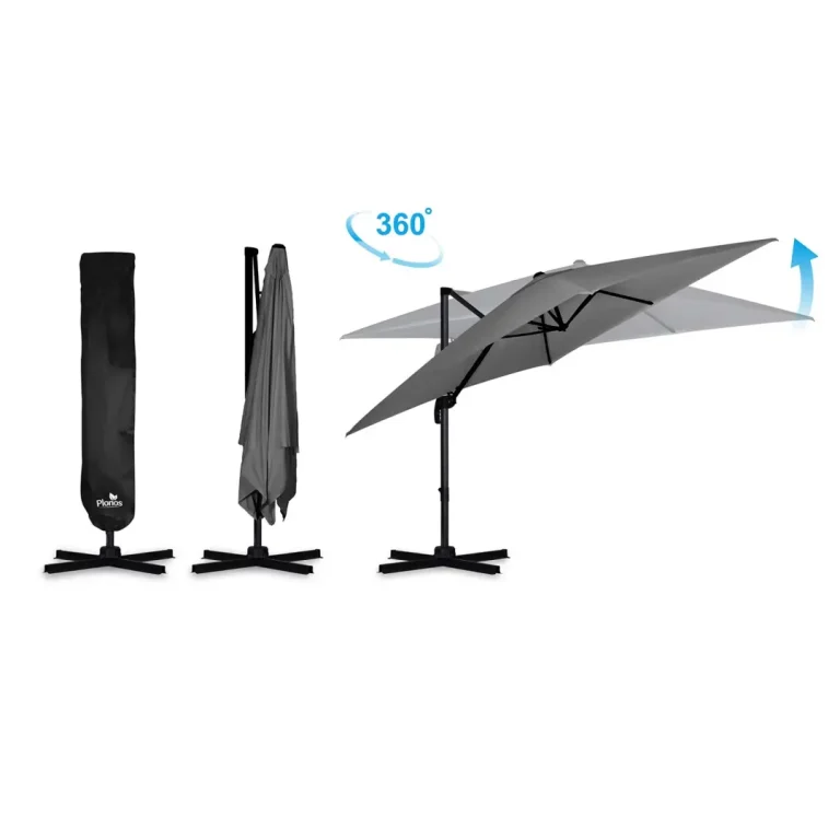 Vrtni Suncobran 420cm Plonos Grey 8