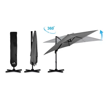 Vrtni Suncobran 420cm Plonos Grey 8