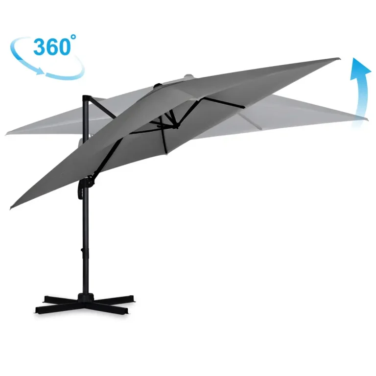 Vrtni Suncobran 420cm Plonos Grey 9