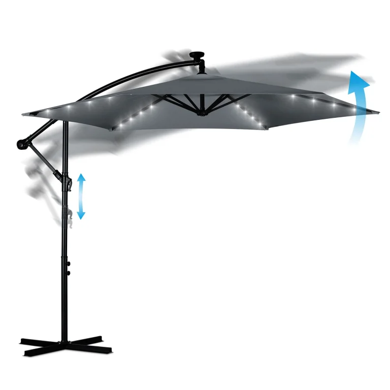 Vrtni Suncobran S Rasvjetom 350cm Plonos 4