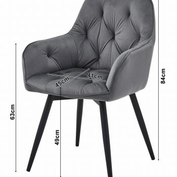 Stolica Jork 360 Light Grey 3