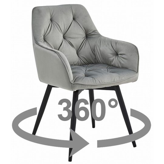 Stolica Jork 360 Light Grey