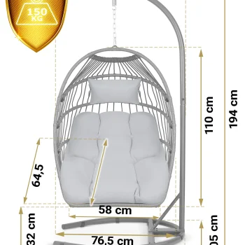 Viseća Fotelja Cocoon Premium Luisiana 13
