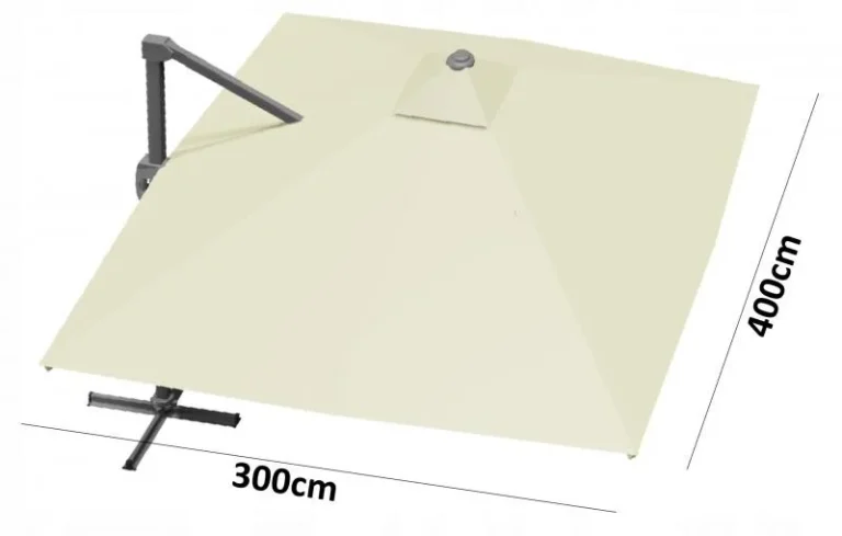 Vrtni Suncobran S Rasvjetom Roma 3x4 Beige 3