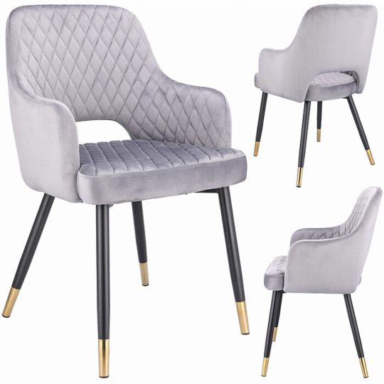 Stolica Borgo Velvet Grey