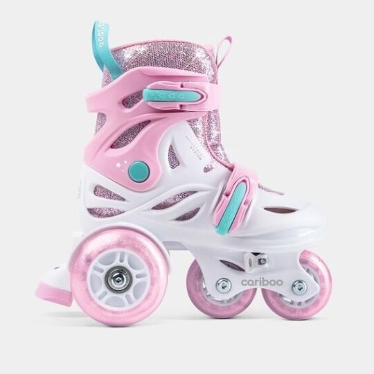 Cariboo otroški LED učni valjčki - Balerina (roza)