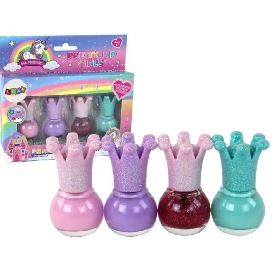 Otroški laki za nohte 4 kosi - Crown