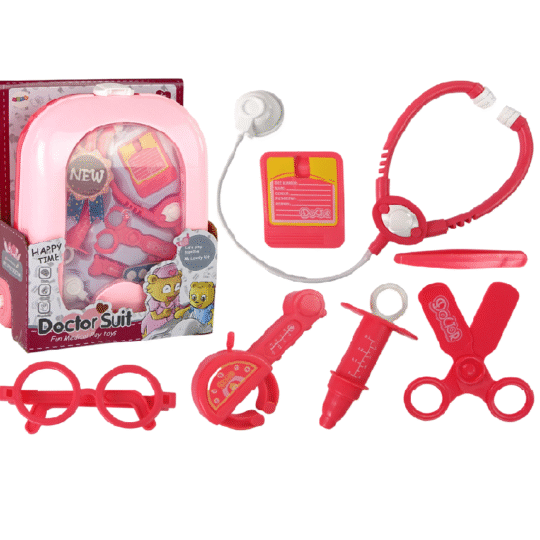 Otroški zdravniški set v kovčku - Mali zdravnik roza