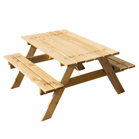 Otroška impregnirana miza za piknik s klopmi