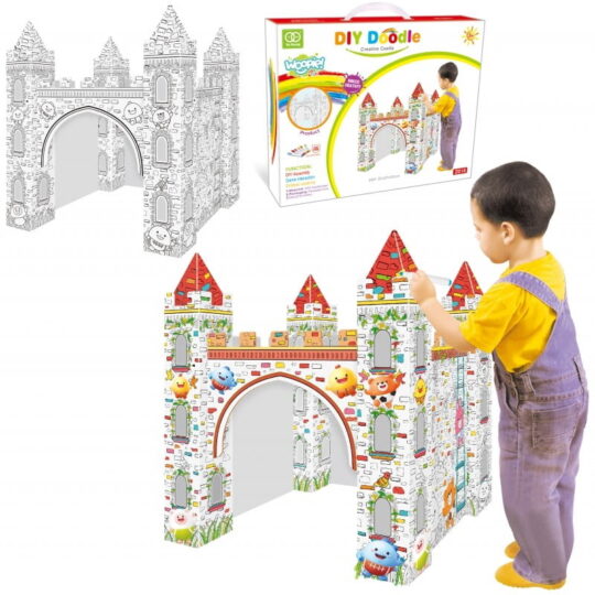 Otroški kartonski grad za barvanje - PaintMe Mini