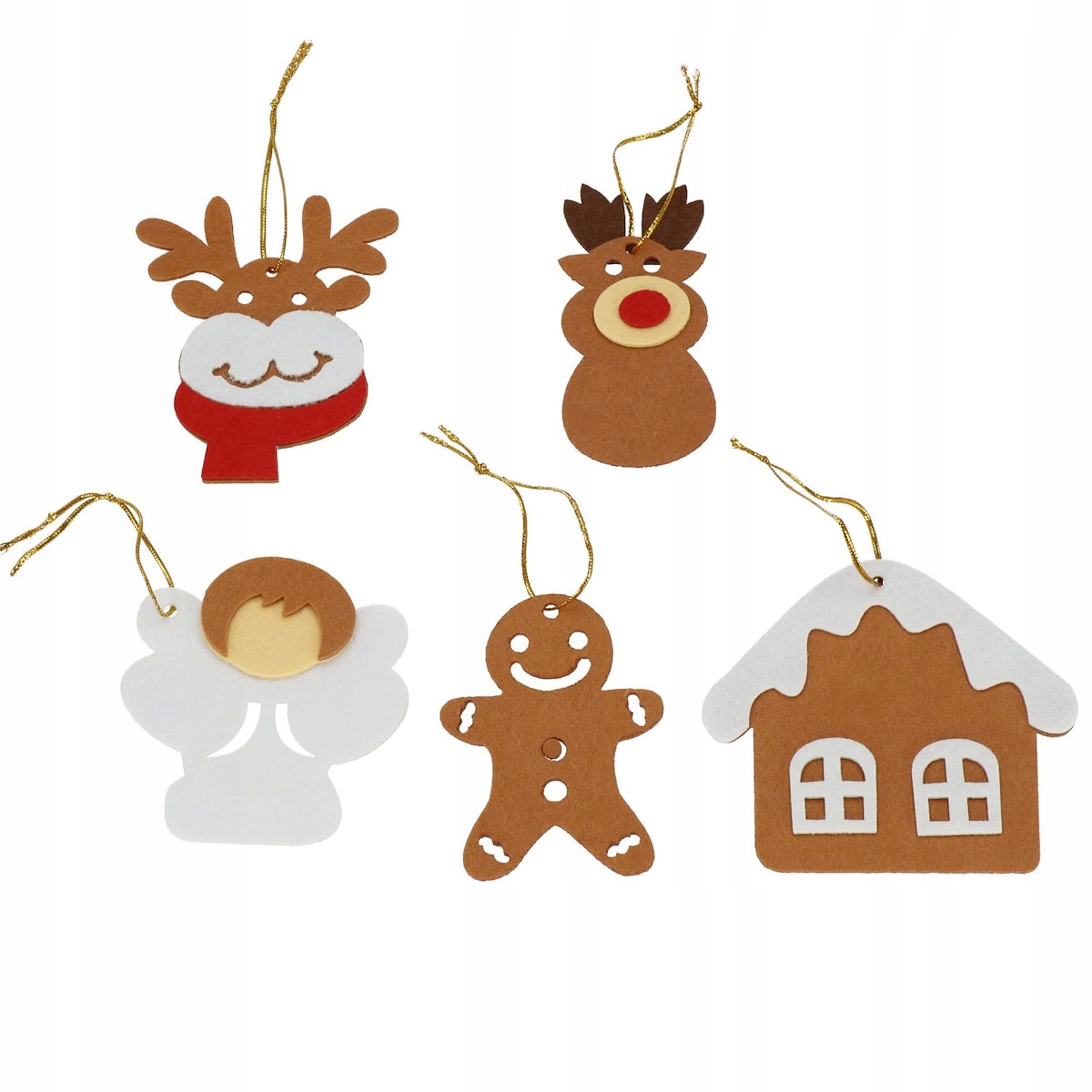 2 x božična igrača iz filca, ustvarjalna 3D igrača iz filca za otroke z okraski, največja višina 75 cm