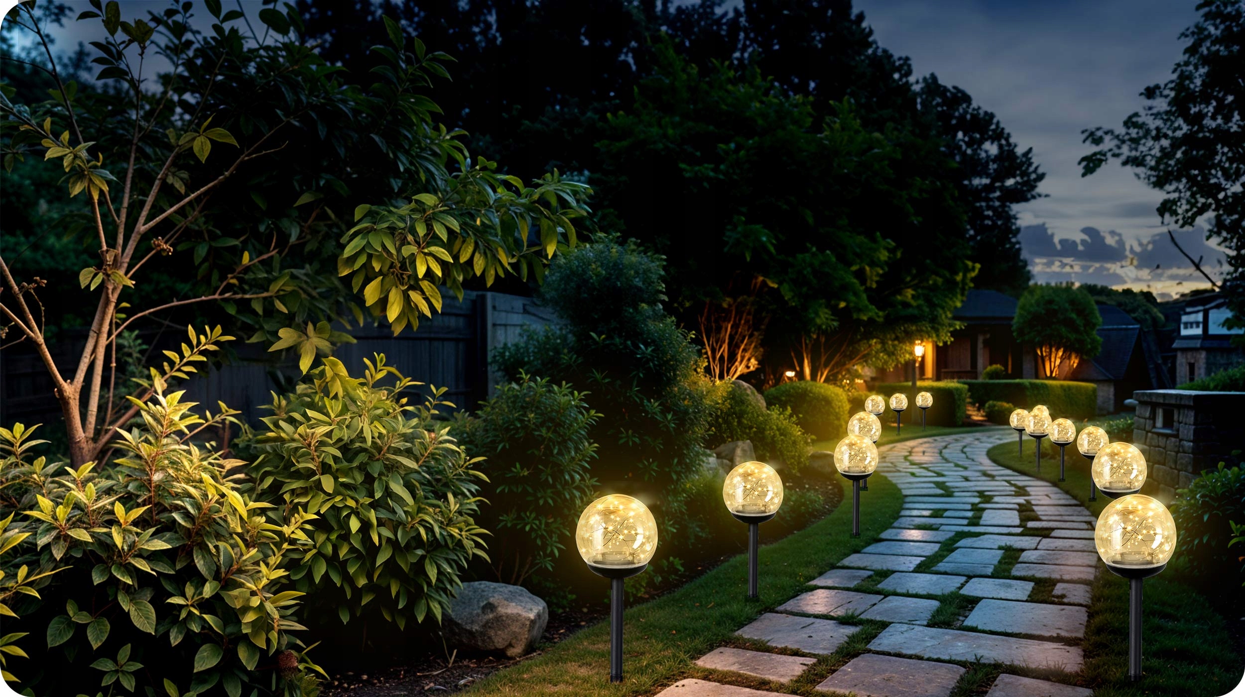 4 x SONČNA VRTNA LUČ LED KROGLA PROZORNA AVTOMATSKA Koda proizvajalca 910300