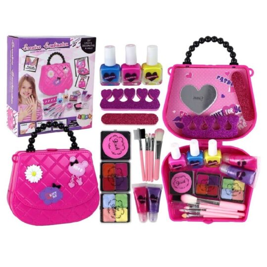 Otroški set ličil - Torba, temno roza