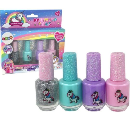 Otroški laki za nohte 4 kosi - Turkizni samorog