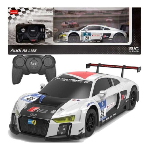 AUDI R8 LMS - avtomobil na daljinsko upravljanje na baterije 1:24 bel