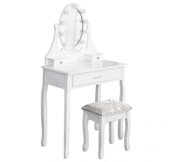 Toaletna mizica in stolčki - Amelie LED