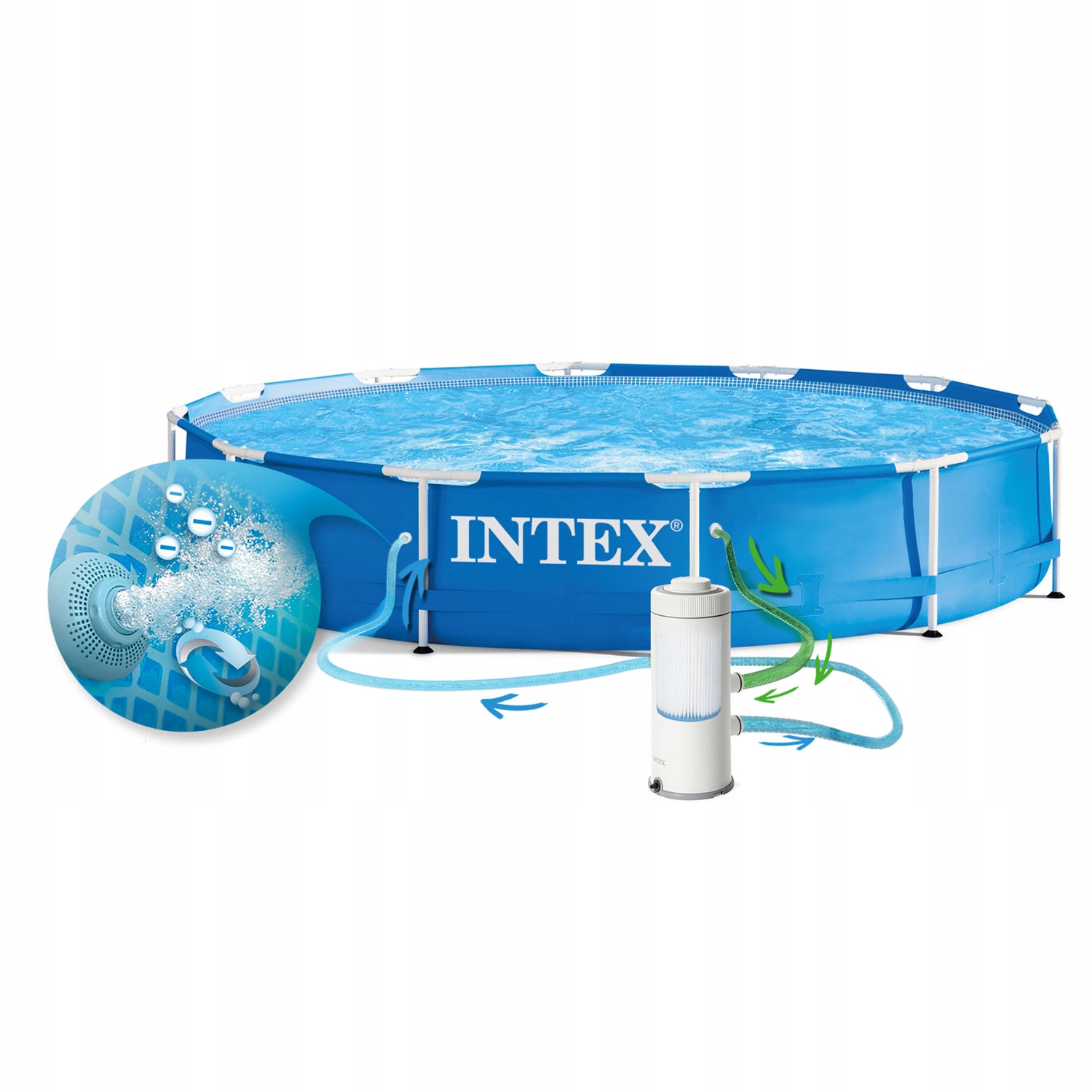 VRTNI BAZEN Z OKVIRJEM 366x76 INTEX KOMPLET 28212 VSA OPREMA znamke Intex