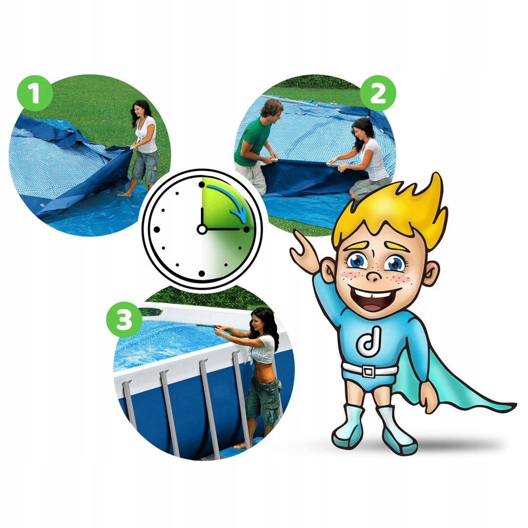 Vrtni bazen z okvirjem 305 x 76 cm 8 v 1 Bestway 56679 Prostornina 4678 l