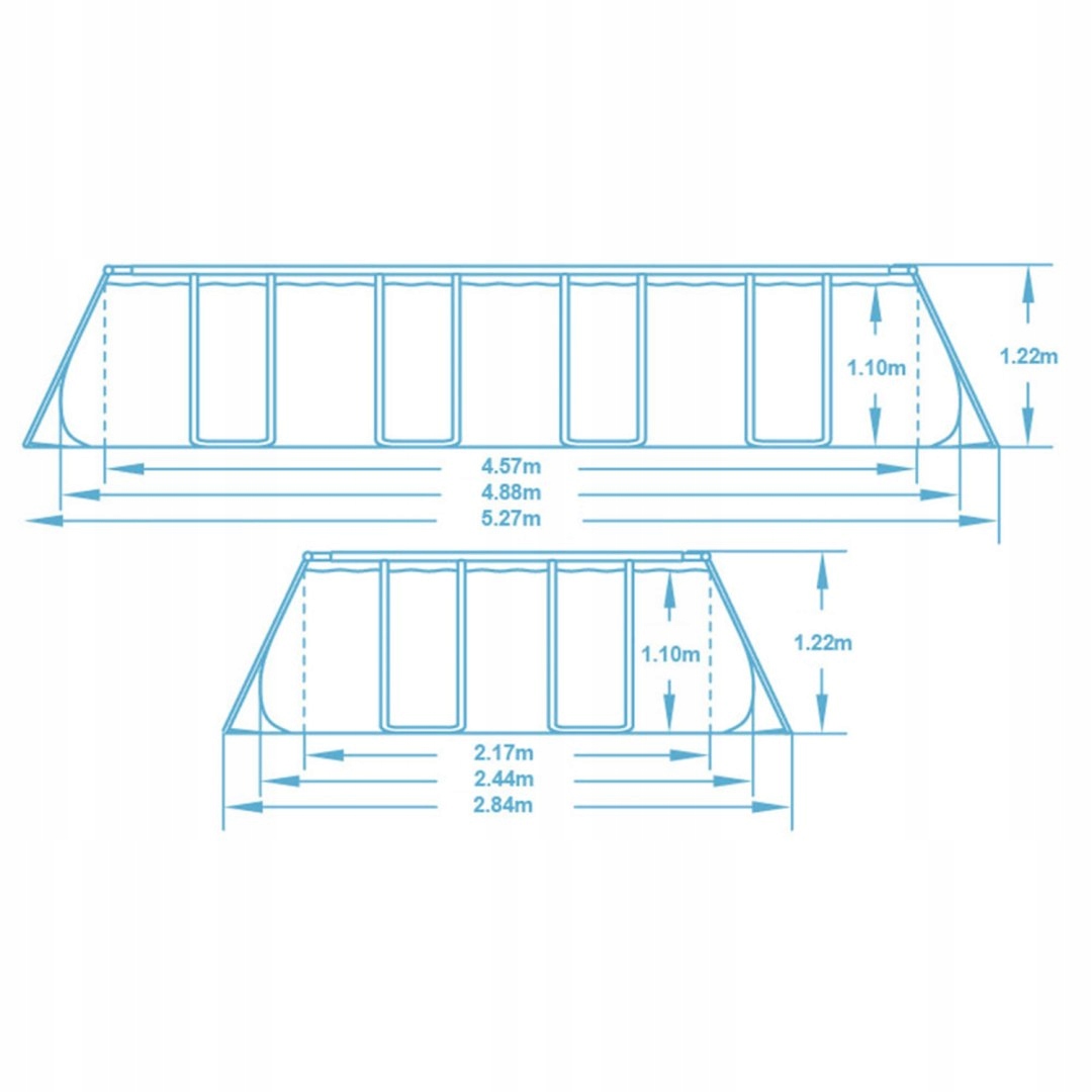 Vrtni bazen z okvirjem 488 x 244 x 122 cm 11 v 1 Bestway 56671N Koda proizvajalca 56671