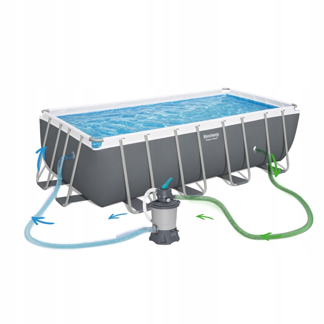 Vrtni bazen z okvirjem 488 x 244 x 122 cm 11 v 1 Bestway 56671N Prostornina 11532 l