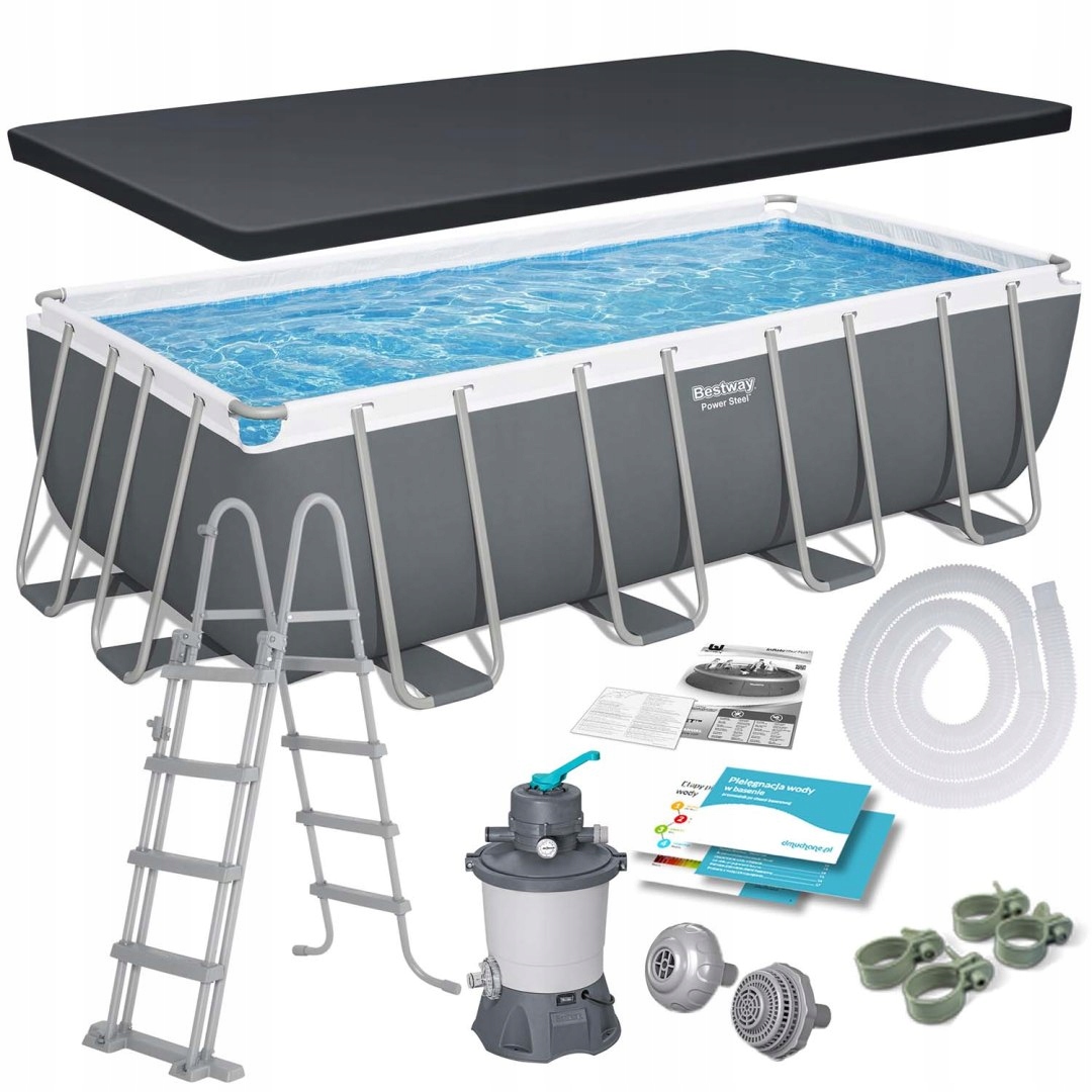 Vrtni bazen z okvirjem 488 x 244 x 122 cm 11 v 1 Bestway 56671N