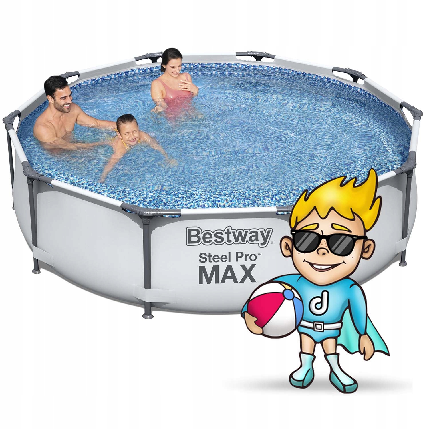 Bazen Bestway 17-v-1 Max Frame, okrogel, 305x76 cm, znamka Bestway