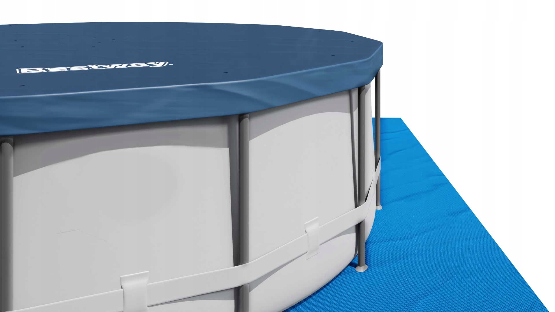 Okrogli vrtni bazen z okvirjem 305x76cm Bestway 17v1 komplet Maks. premer 305 cm