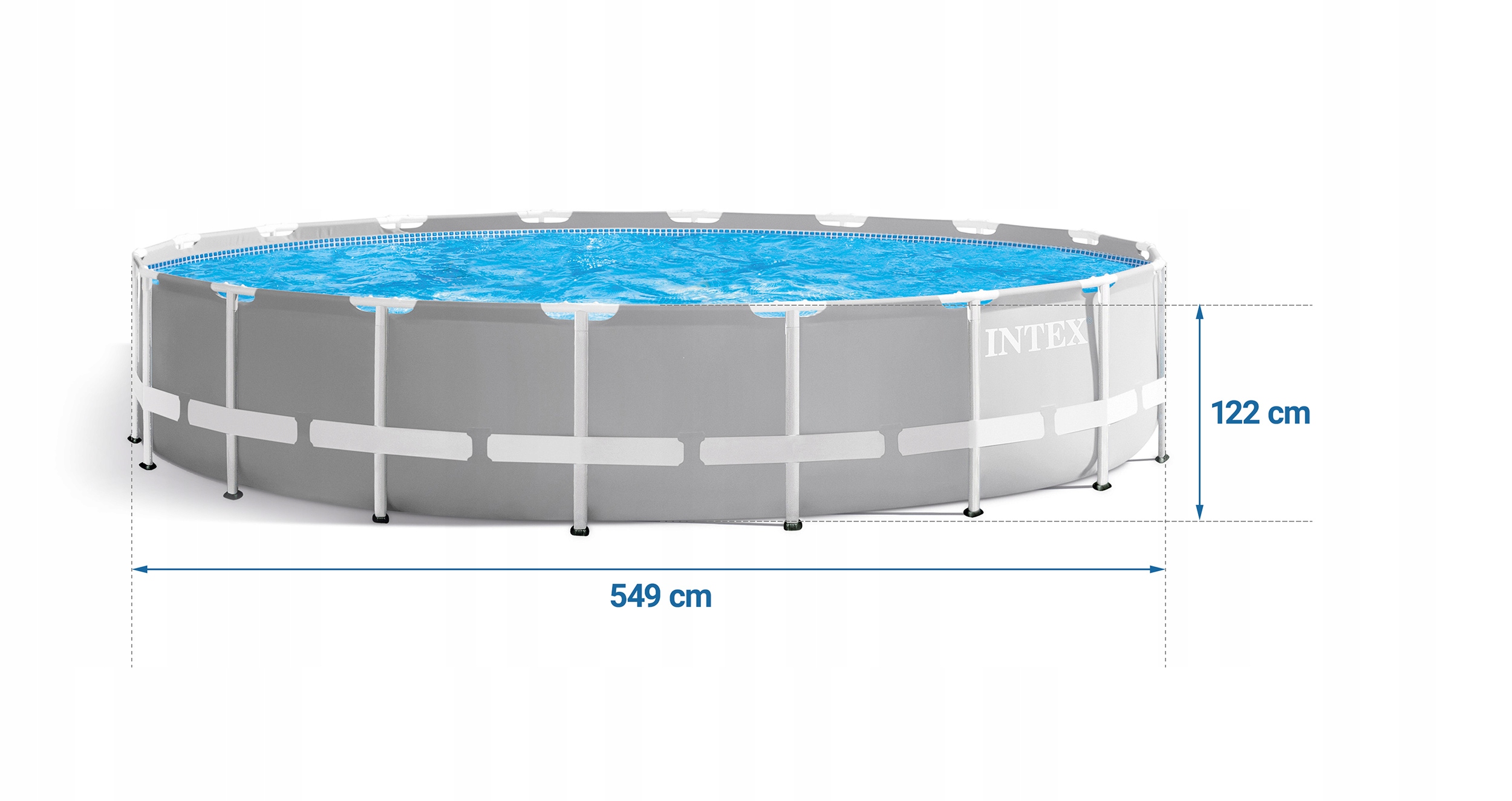 Bazen z okvirjem in črpalko 549x122cm INTEX 26732 dolžina 549 cm