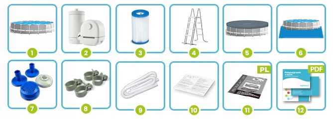 Bazen z okvirjem in črpalko 549x122cm INTEX 26732 Znamka Intex