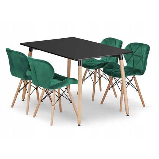 Jedilni set - moderno zelen