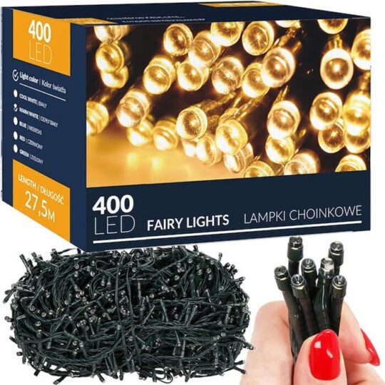 Božične lučke - 400 LED toplo bela