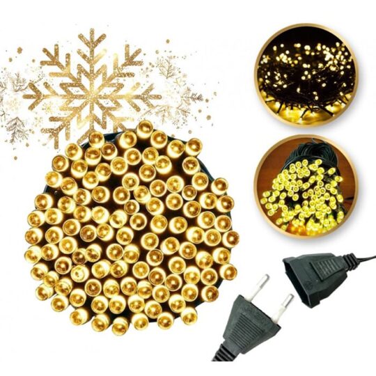 Božične lučke za notranjo/zunanjo uporabo 100 LED - toplo bela