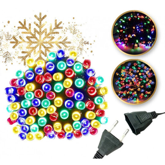 Božične lučke za notranjo/zunanjo uporabo 200 LED - večbarvne