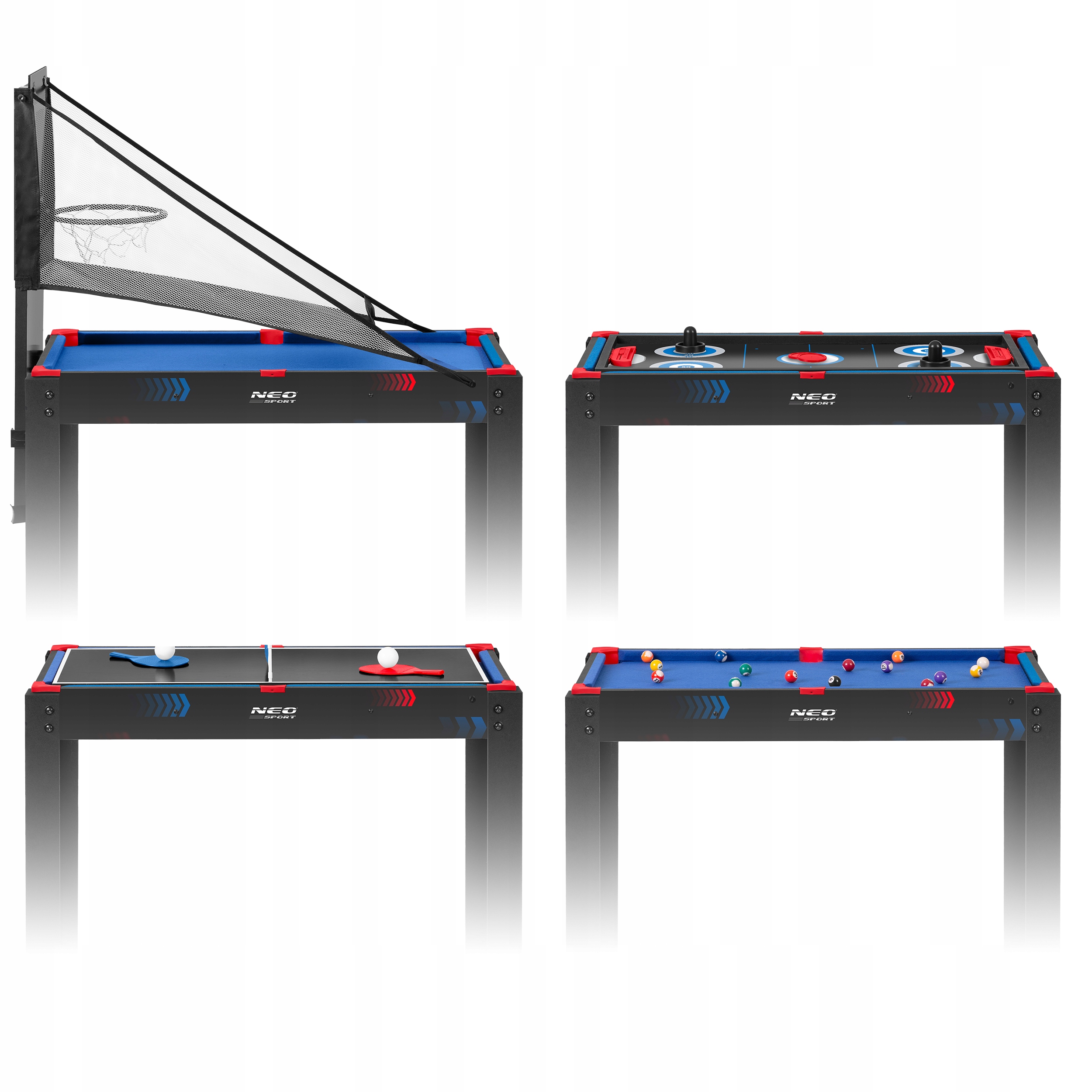 HIMBERGALL MIZA ZA NAMIZNI TENIS, BILJARD, KOŠARKO 5v1 NEO-SPORT Višina izdelka 73 cm